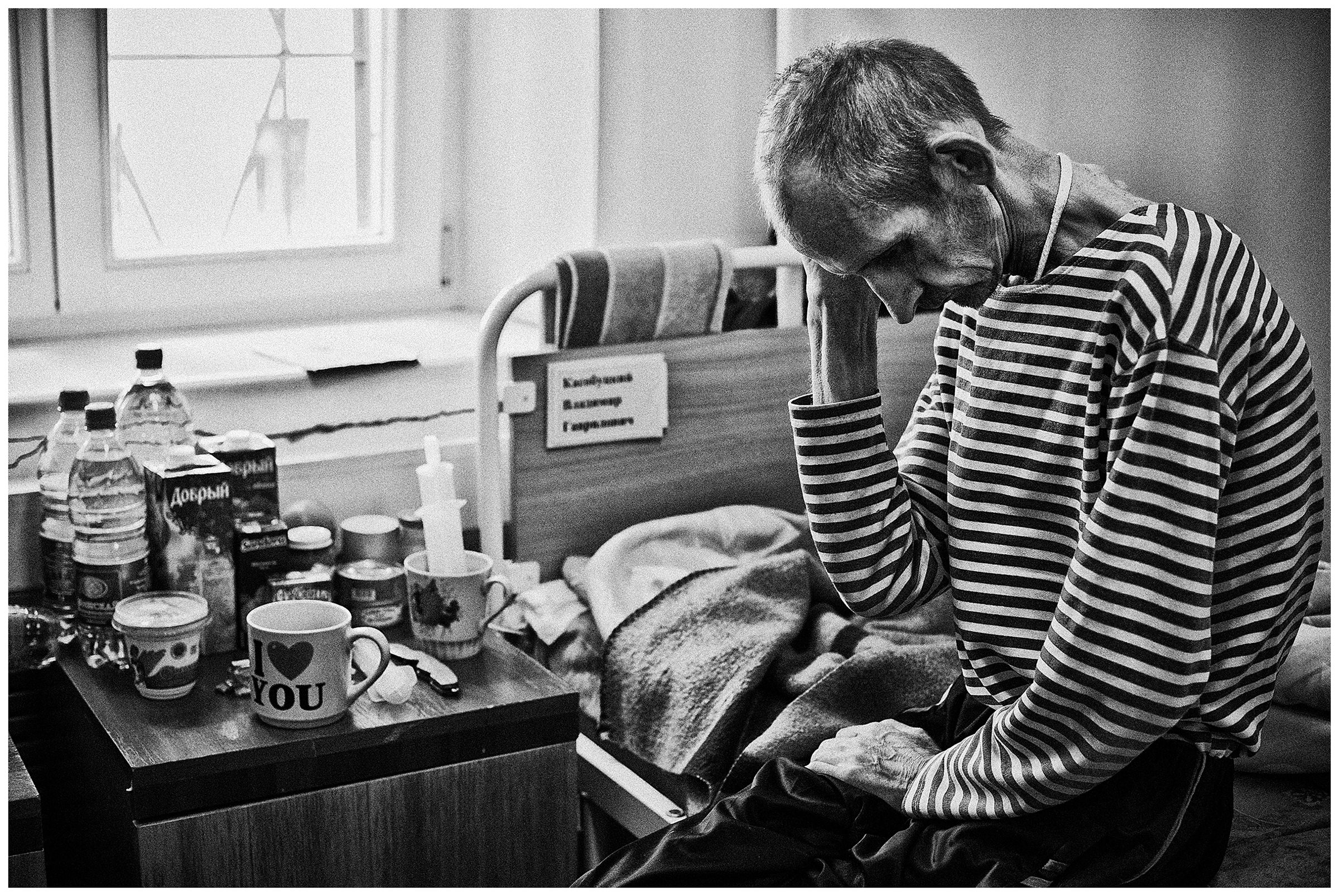 Minsk Hospice, Minsk, Belarus. There's a patient waiting for the nurse.