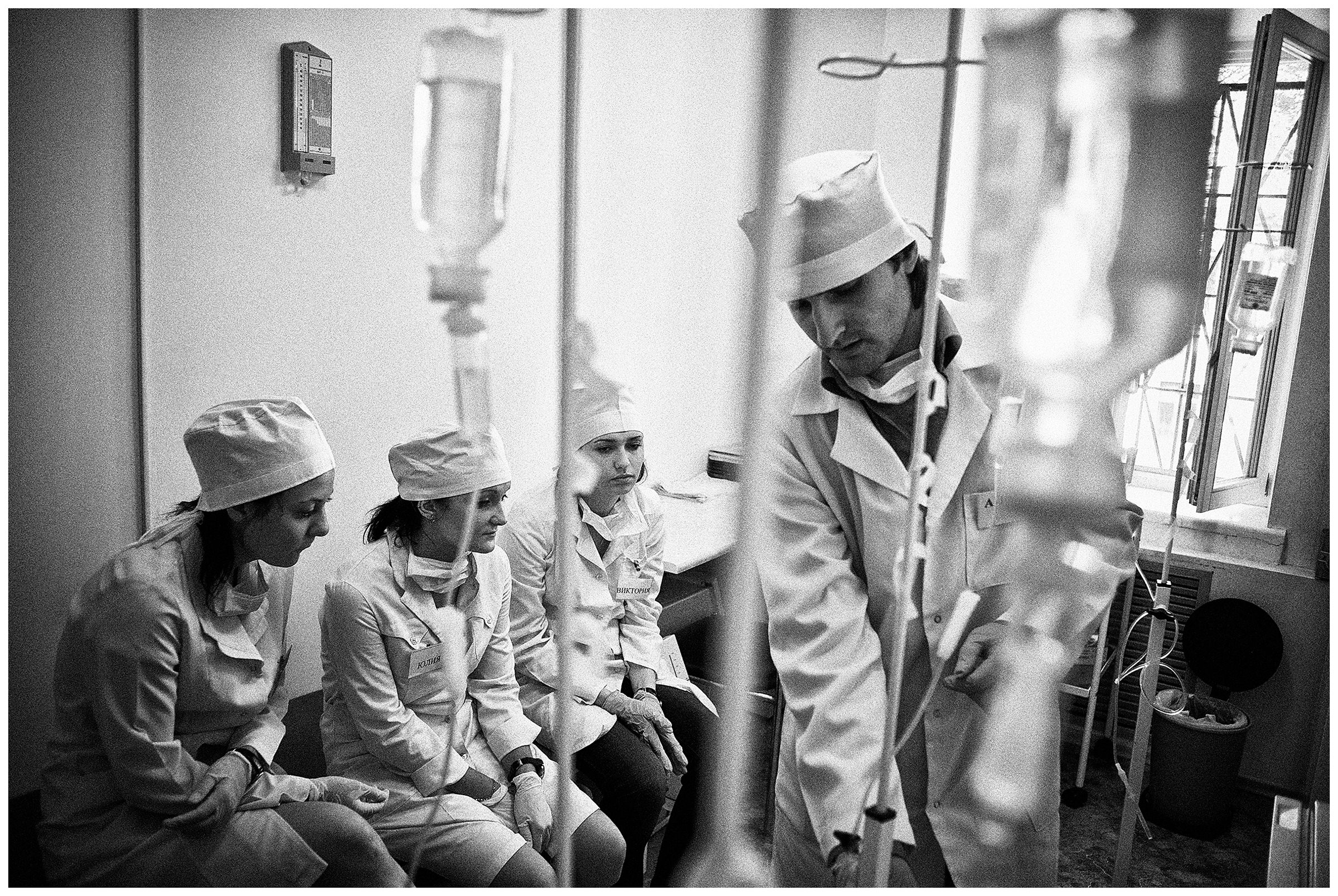 Minsk Hospice, Minsk, Belarus. The volunteers take a break.